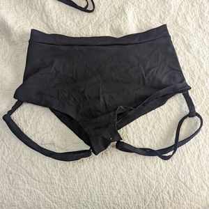 Luna Pole Booty Shorts w/Garter Size 10 US Black